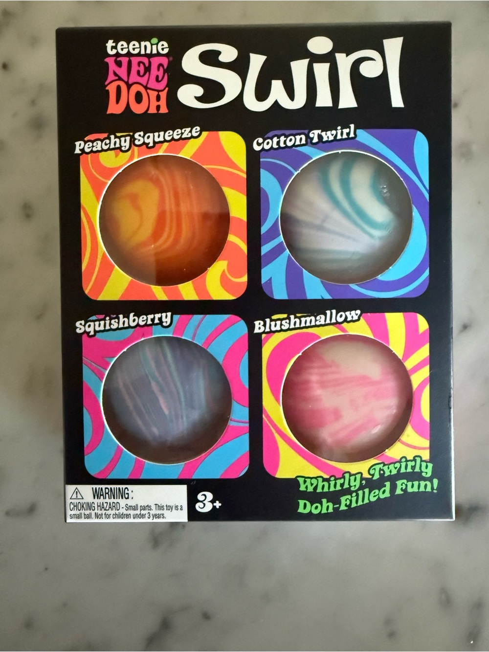Needoh Swirl- Peachy Squeeze, Cotton Twirl, Squishberry, Blushmallow